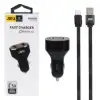 شارژر فندکی 33 وات دو پورت جی بی کیو مدل C-65  همراه کابل شارژ USB به USB-C - تصویر یکم