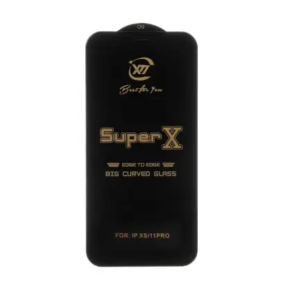 نمایش جزئیات گلس گوشی درجه یک Full Cover Super X برای iPhone 11 Pro / X / XS