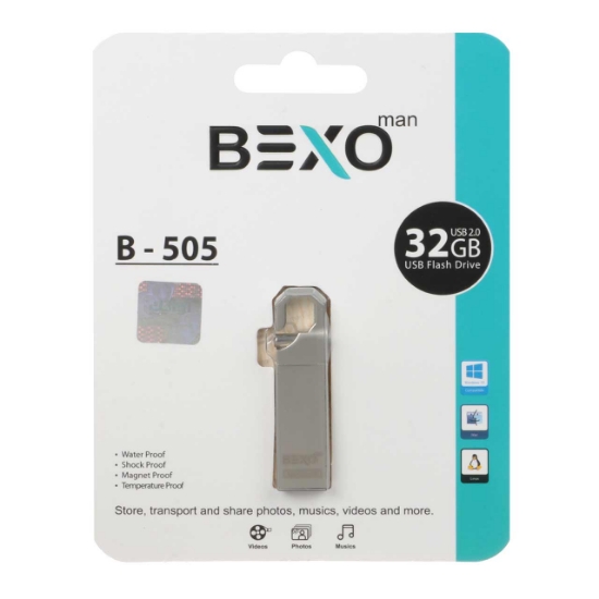 تصویر فلش مموری بکسو مدل B-505 USB2.0 ظرفیت 32 گیگابایت