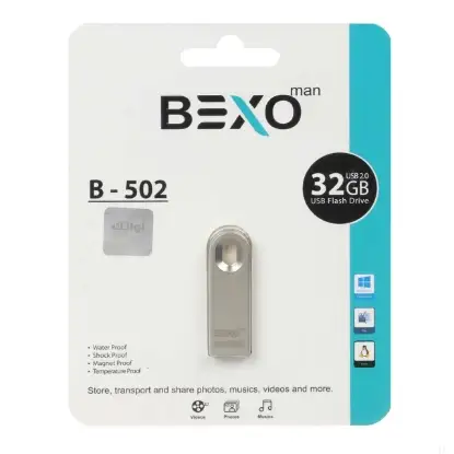 نمایش جزئیات فلش مموری بکسو مدل B-502 USB2.0 ظرفیت 32 گیگابایت