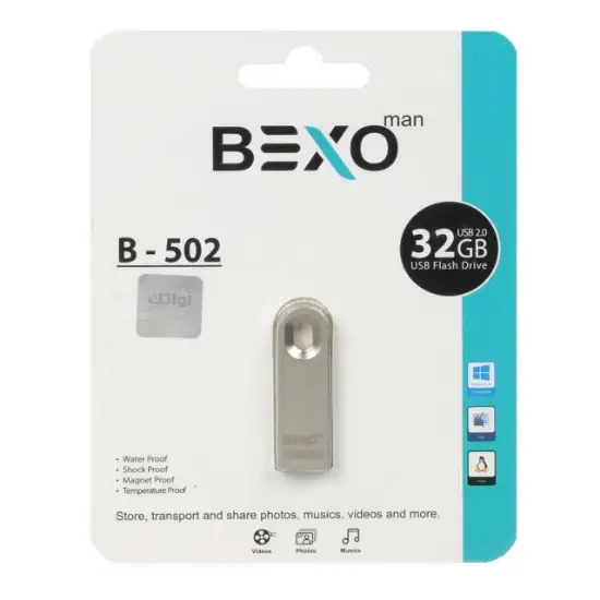 تصویر فلش مموری بکسو مدل B-502 USB2.0 ظرفیت 32 گیگابایت