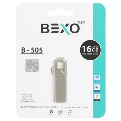 نمایش جزئیات فلش مموری بکسو مدل B-505 USB2.0 ظرفیت 16 گیگابایت