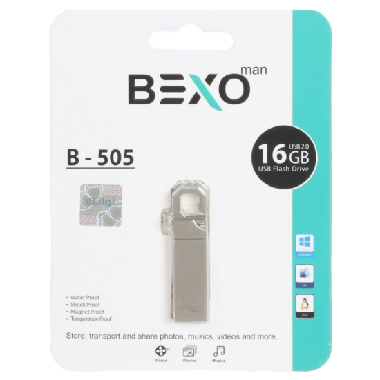 تصویر فلش مموری بکسو مدل B-505 USB2.0 ظرفیت 16 گیگابایت