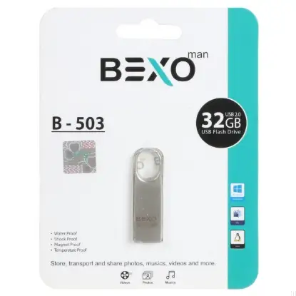 نمایش جزئیات فلش مموری بکسو مدل B-503 USB2.0 ظرفیت 32 گیگابایت