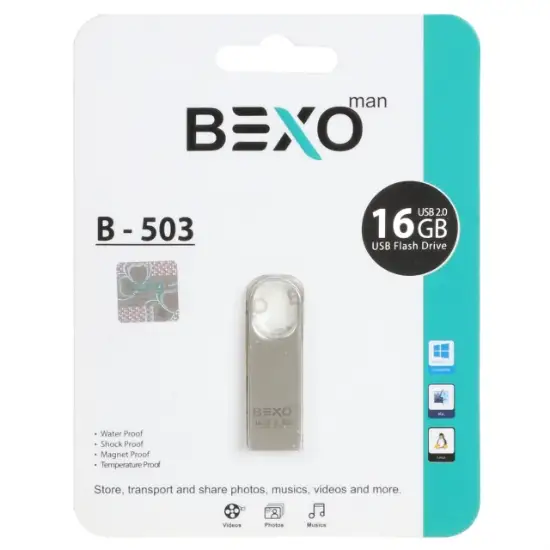 تصویر فلش مموری بکسو مدل B-503 USB2.0 ظرفیت 16 گیگابایت