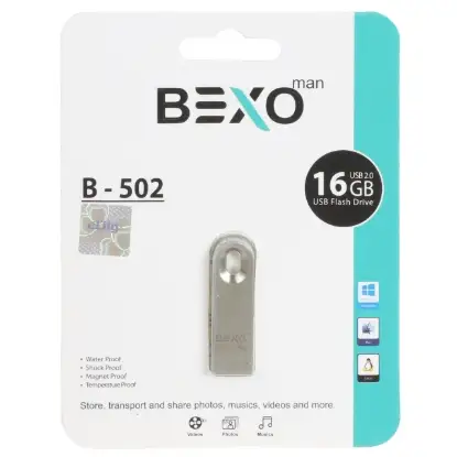 نمایش جزئیات فلش مموری بکسو مدل B-502 USB2.0 ظرفیت 16 گیگابایت