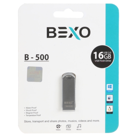 تصویر فلش مموری بکسو مدل B-500 USB2.0 ظرفیت 16 گیگابایت