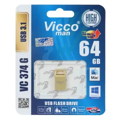 نمایش جزئیات فلش مموری ویکومن مدل vc374 G USB3.1 ظرفیت 64 گیگابایت