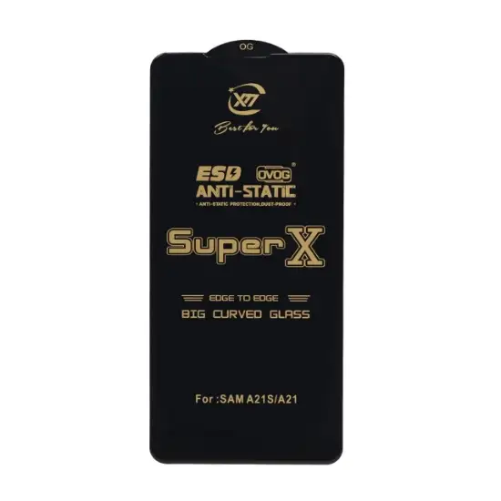 تصویر گلس گوشی آنتی استاتیک Full Cover Super X برای Samsung Galaxy A21s / A21 / Xiaomi Poco X3 GT / Redmi Note 10 Pro 5G