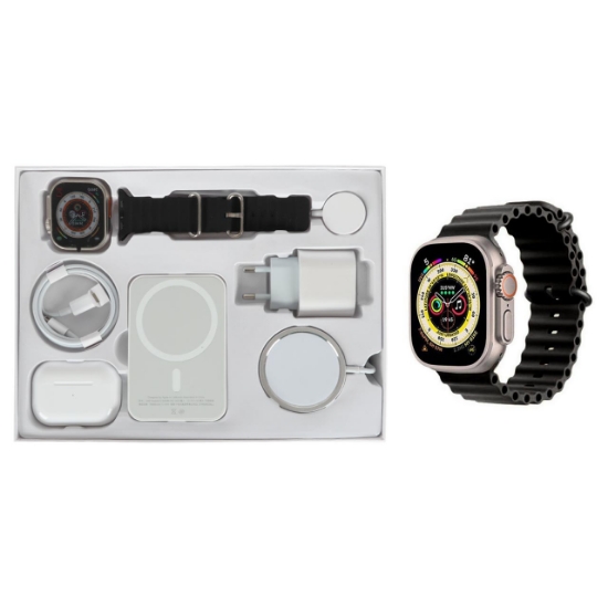تصویر ساعت هوشمند هاینو تکو مدل X8 UNIQUE COMBINATION به همراه ایرپاد و پاور بانک