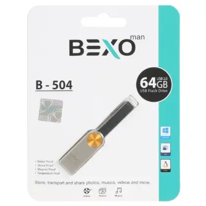 نمایش جزئیات فلش مموری بکسو مدل B-504 USB2.0 ظرفیت 64 گیگابایت