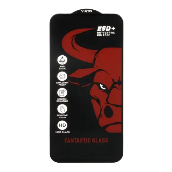 تصویر گلس گوشی Full Cover ESD Red Cow برای Samsung A54 / S23 FE