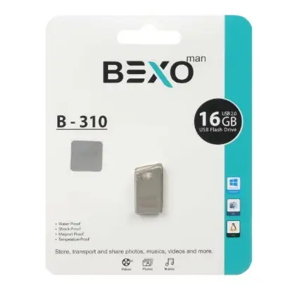 نمایش جزئیات فلش مموری بکسو مدل B-310 USB2.0 ظرفیت 16 کیکابایت