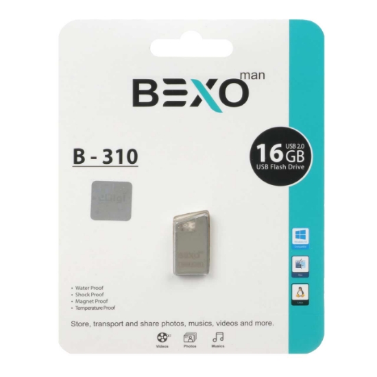 تصویر فلش مموری بکسو مدل B-310 USB2.0 ظرفیت 16 کیکابایت