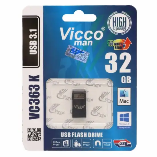 تصویر فلش مموری ویکومن مدل VC363 K USB3.1 ظرفیت 32 گیگابایت