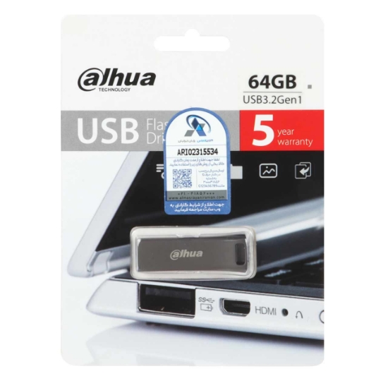 تصویر فلش مموری داهوا مدل U156 USB3.2 ظرفیت 64 گیگابایت
