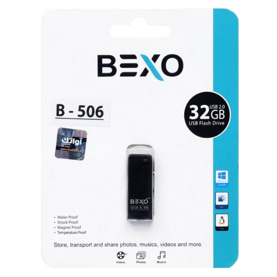 تصویر فلش مموری بکسو مدل B-506 USB2.0 ظرفیت 32 گیگابایت