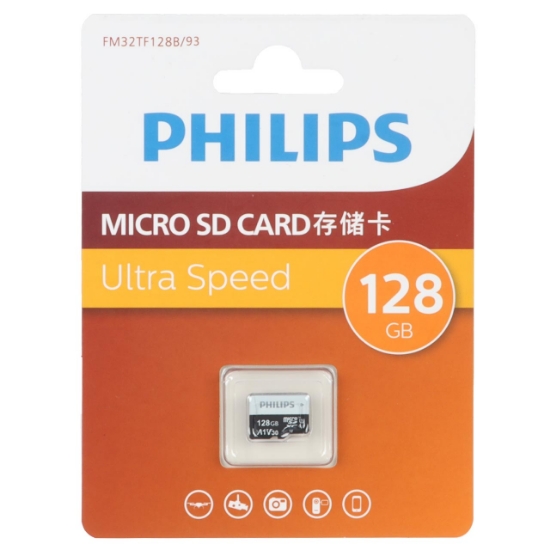 تصویر کارت حافظه MicroSDXC فیلیپس مدل Class 10 U3 Ultra ظرفیت 128 گیگابایت