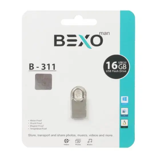 تصویر فلش مموری بکسو مدل B-311 USB2.0 ظرفیت 16 گیگابایت