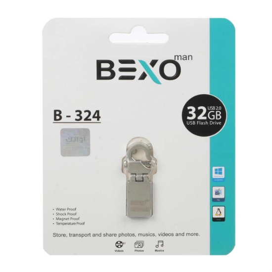 تصویر فلش مموری بکسو مدل B-324 USB2.0 ظرفیت 32 گیگابایت