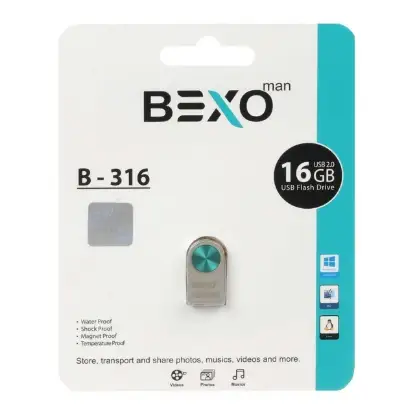 نمایش جزئیات فلش مموری بکسو مدل B-316 USB2.0 ظرفیت 16 گیگابایت