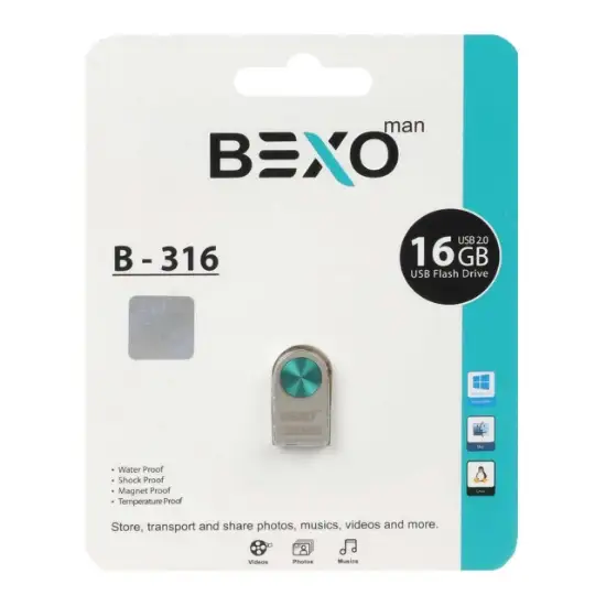 تصویر فلش مموری بکسو مدل B-316 USB2.0 ظرفیت 16 گیگابایت