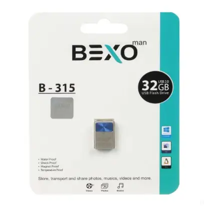 تصویر فلش مموری بکسو مدل B-315 USB2.0 ظرفیت 32 گیابایت