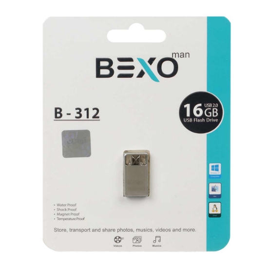 تصویر فلش مموری بکسو مدل B-312 USB2.0 ظرفیت 16 گیگابایت