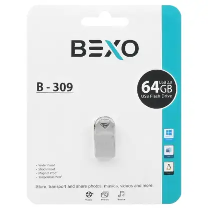 نمایش جزئیات فلش مموری بکسو مدل B-309 USB2.0 ظرفیت 64 گیگابایت
