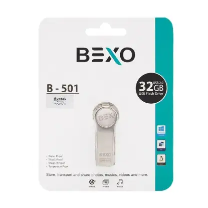 نمایش جزئیات فلش مموری بکسو مدل B-501 USB2.0 ظرفیت 32 گیگابایت