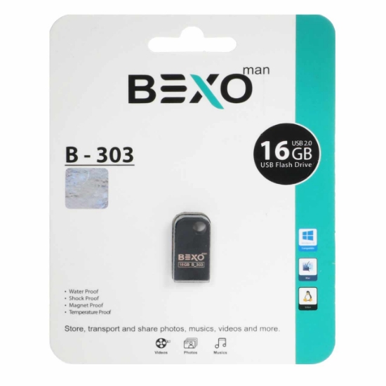 تصویر فلش مموری بکسو مدل B-303 USB2.0 ظرفیت 16 گیگابایت