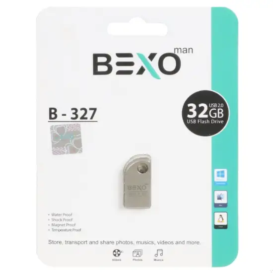 تصویر فلش مموری بکسو مدل B-327 USB2.0 ظرفیت 32 گیگابایت