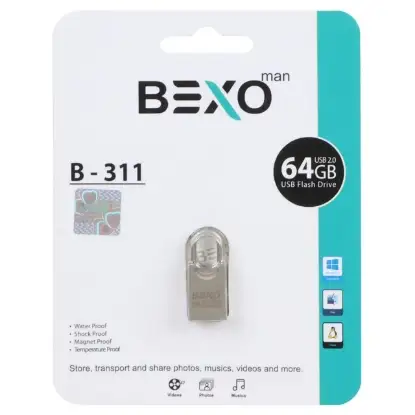 نمایش جزئیات فلش مموری بکسو مدل B-311 USB2.0 ظرفیت 64 گیگابایت