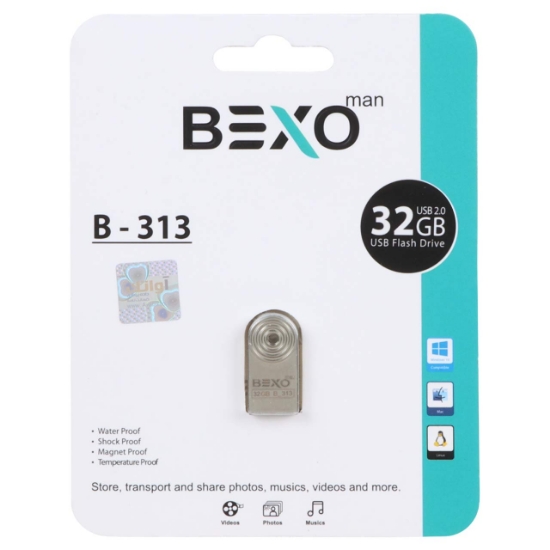 تصویر فلش مموری بکسو مدل B-313 USB2.0 ظرفیت 32 گیگابایت