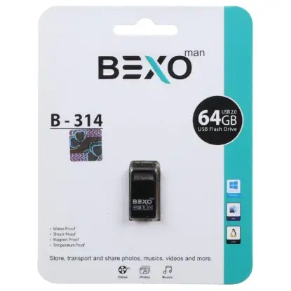 نمایش جزئیات فلش مموری بکسو مدل B-314 USB2.0 ظرفیت 64 گیگابایت