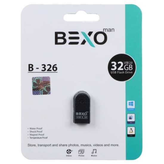 تصویر فلش مموری بکسو مدل B-326 USB2.0 ظرفیت 32 گیگابایت