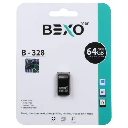 نمایش جزئیات فلش مموری بکسو مدل B-328 USB2.0 ظرفیت 64 گیگابایت