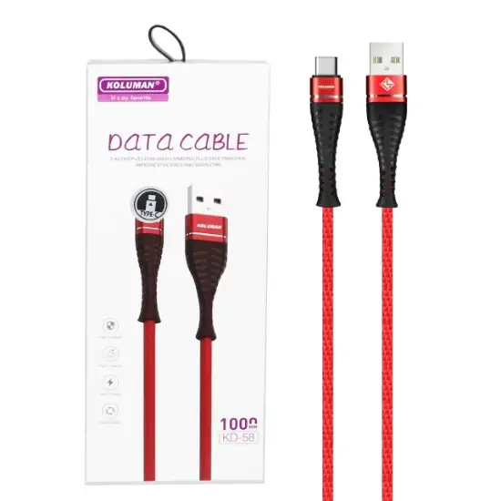 تصویر کابل تبدیل فست Type-C کلومن مدل KD-58
