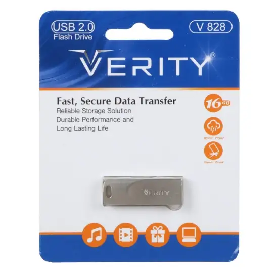 تصویر فلش مموری وریتی مدل V828 USB2.0 ظرفیت 16 گیگابایت