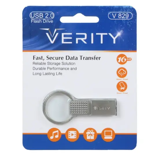 تصویر فلش مموری وریتی مدل V829 USB2.0 ظرفیت 16 گیگابایت