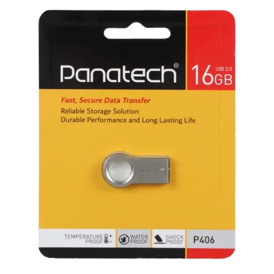 تصویر فلش مموری پاناتک مدل P406 USB2.0 ظرفیت 16 گیگابایت