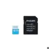 تصویر کارت حافظه microSDHC فیلیپس مدل V30 A1 کلاس 10 استاندارد UHS-I Ultra Speed U1 سرعت 80MBps ظرفیت 16 گیگابایت به همراه آداپتور SD