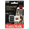 تصویر کارت حافظه microSDXC سن دیسک مدل Extreme PRO کلاس 10 UHS-I U3 سرعت 200MB/S ظرفیت 128 گیگابایت به همراه آداپتور