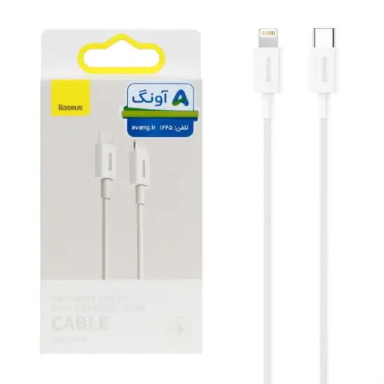 تصویر کابل تبدیل USB-C به لایتنینگ باسئوس مدل CATLYS-A02 طول 1 متر