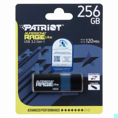 نمایش جزئیات فلش مموری پتریوت مدل RAGE Lite USB3.2 ظرفیت 256 گیگابایت