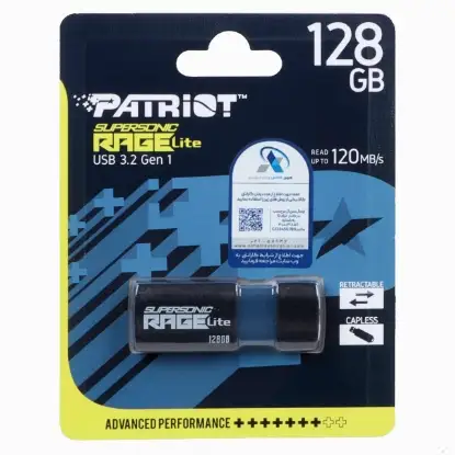 نمایش جزئیات فلش مموری پتریوت مدل RAGE Lite USB3.2 ظرفیت 128 گیگابایت