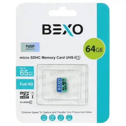 نمایش جزئیات کارت حافظه microSDXC بکسو مدل 433X کلاس 10 استاندارد UHS-I U1 سرعت (65MB/s) ظرفیت 64 گیگابایت