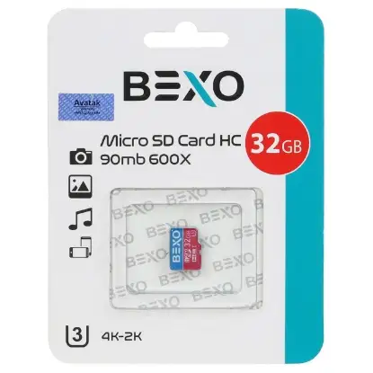 نمایش جزئیات کارت حافظه microSDHC بکسو مدل Extra 600X کلاس 10 استاندارد UHS-II U3 سرعت (90MB/s) ظرفیت 32 گیگابایت