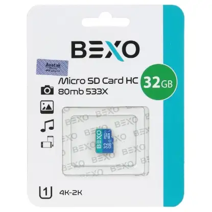 نمایش جزئیات کارت حافظه microSDHC بکسو مدل Extra 533X کلاس 10 استاندارد UHS-I U1 سرعت (80MB/s) ظرفیت 32 گیگابایت