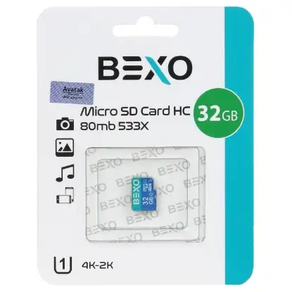تصویر کارت حافظه microSDHC بکسو مدل Extra 533X کلاس 10 استاندارد UHS-I U1 سرعت (80MB/s) ظرفیت 32 گیگابایت